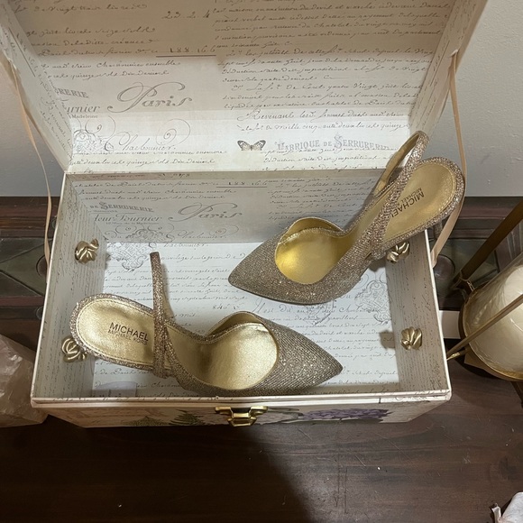 Sparkly Michael Kors Pumps - glitter chain Mesh - Picture 3 of 3